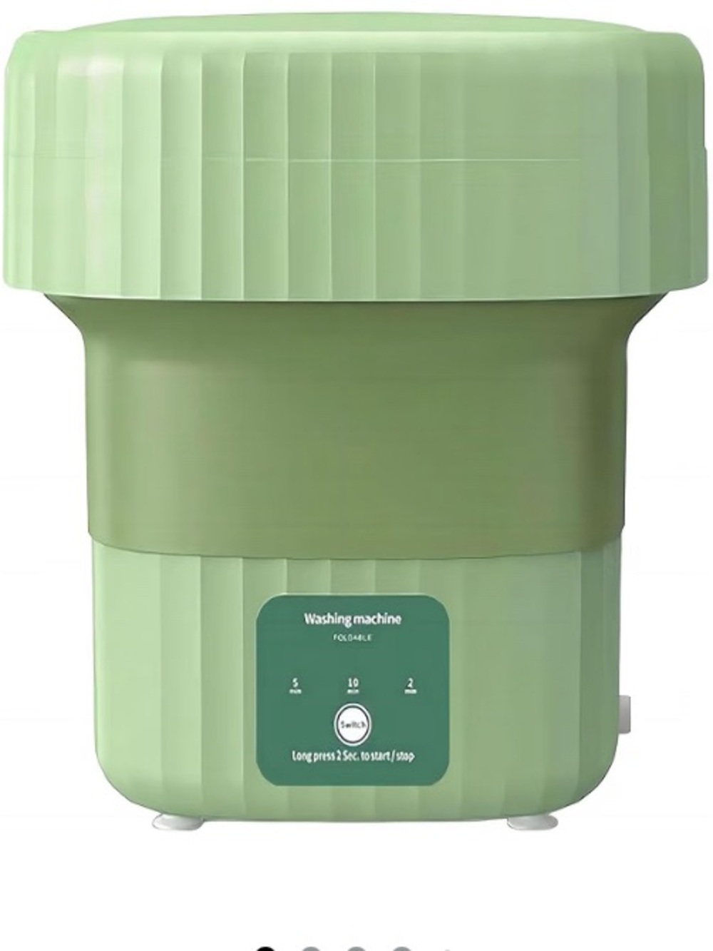 Compact Foldable Mini Washing Machine in Light Green